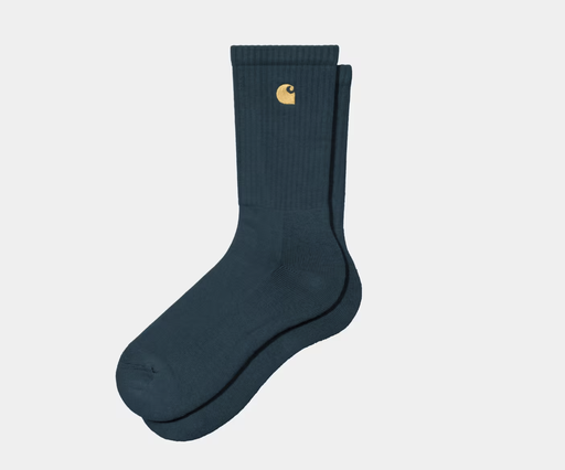 Calcetines Carhartt WIP Chase - Deep Lagoon/Gold