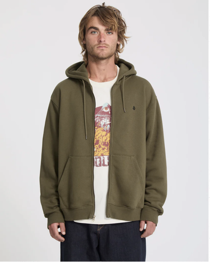 Sudadera Con Cremallera Volcom Single Stone - Sage Leaf