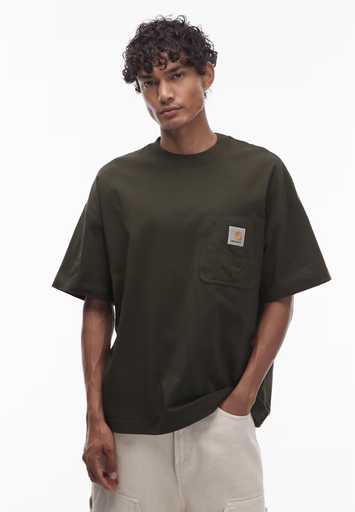 Camiseta Carhartt WIP Work Pocket - Olive