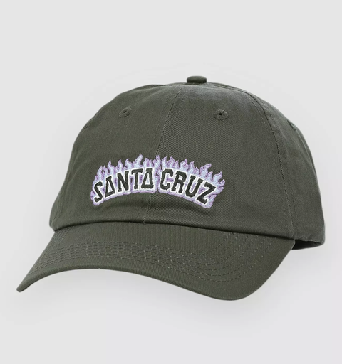 Gorra Santa Cruz Burnt Collegiate - Dark Moss