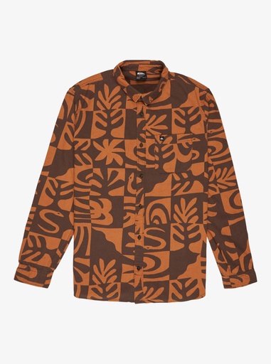 Camisa Quiksilver Motherfly Printed - Almond Desert Checker (cmd6)