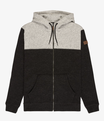 Sudadera con Cremallera Quiksilver Keller Block - Black Heather (kvjh)