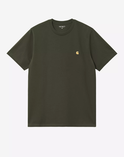 Camiseta Carhartt WIP Chase - Olive/Gold