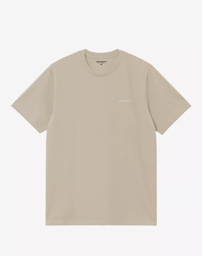 Camiseta Carhartt WIP Script Embroidery - Fleur de Sel/White