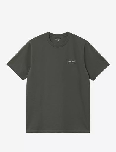 Camiseta Carhartt WIP Script Embroidery - Opuntia/White