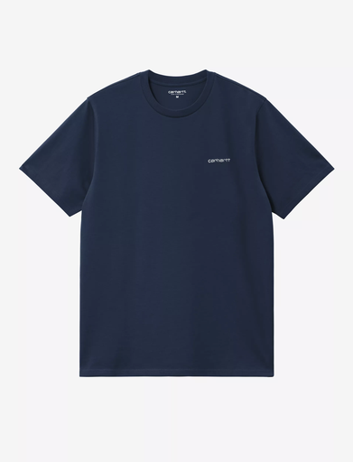 Camiseta Carhartt WIP Script Embroidery - Jupiter/White