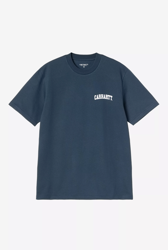 Camiseta Carhartt WIP University Script - Blue River/White