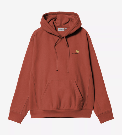 Sudadera con Capucha Carhartt WIP American Script - Oxide Red