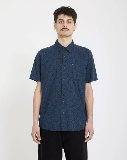 Camisa Volcom Scaler Stone Woven - Midnight Blue