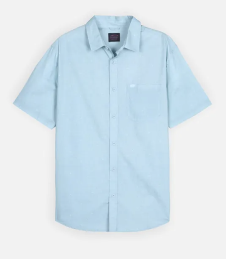 Camisa Manga Corta Oxbow Micromo - Stone Blue