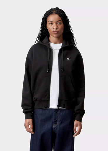 Sudadera con Cremallera Carhartt WIP W' Casey - Black/Silver (Mujer)