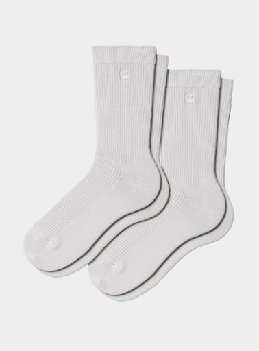 Calcetines Carhartt WIP Madison Pack de 2 ud - Ash Heather/White + Ash Heather/White