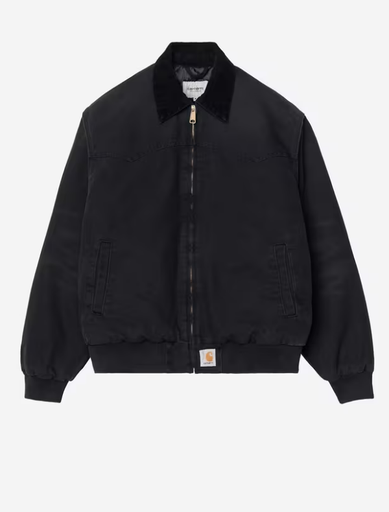 Chaqueta Carhartt WIP OG Santa Fe - Black / Black (Stone Canvas)