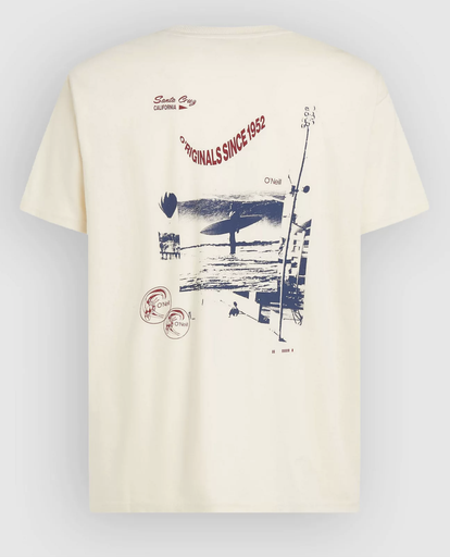 Camiseta O'neill Retro Back Print - Linen White