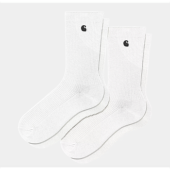 Calcetines Carhartt WIP Madison Pack de 2 ud - White/Black + White/Black