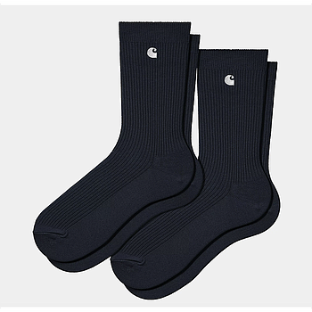 Calcetines Carhartt WIP Madison Pack de 2 ud - Dark Navy/White + Dark Navy/White
