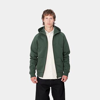 Sudadera con Cremallera Carhartt WIP Chase - Sycamore Tree/Gold