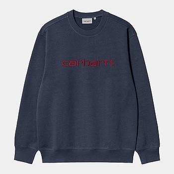 Sudadera Carhartt WIP Sweat - Air Force Blue/Malbec