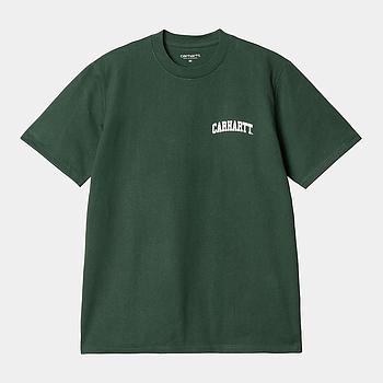 Camiseta Carhartt WIP University Script - Sycamore Tree/White