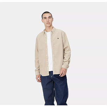Camisa De Pana Carhartt WIP L/S Madison Cord - Wall/Black