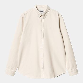 Camisa Carhartt WIP L/S Bolton - Moonbeam (Garment Dyed)