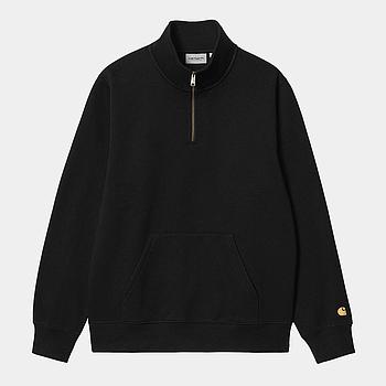Sudadera con Media Cremallera Chase Neck Zip - Black/Gold