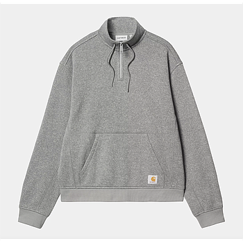 Polar Carhartt WIP Luther Half Zip - Misty Grey Heather