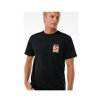 Camiseta Rip Curl Surf Revival Lined Up - Black