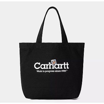 Bolso Carhartt Wip Canvas Graphic Tote - Label Script Print/Black