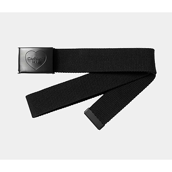 Cinturon Carhartt WIP Heart Clip - Black/Black