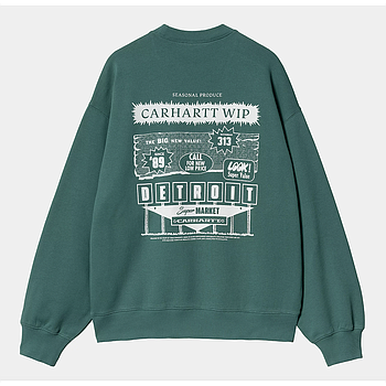 Sudadera Carhartt WIP Catalogue - Rainforest/White