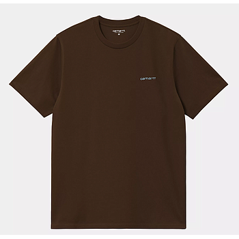Camiseta Carhartt WIP Script Embroidery - Liberica/Air Sky